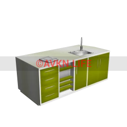 Lime Lite Kitchen Island