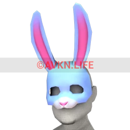 Easter Bunny Half-Mask (Blue)