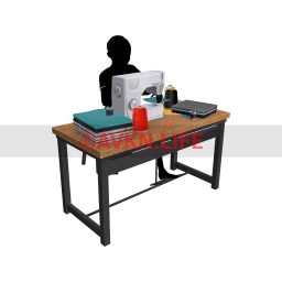 Loft Hand-Made Sewing Table - Interactive
