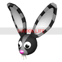 Easter Bunny Head Mask (Black)