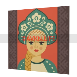 Kokoshnik Hat Wall Sticker