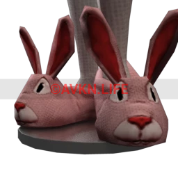 Fluffy Bunny Slippers - Cherry Blossom