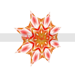 Glowing Snowflake - Orange