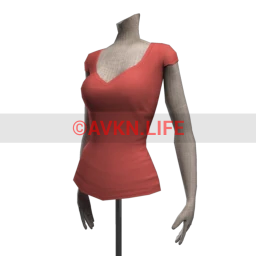 Foal Deep V-Neck Top - Coral