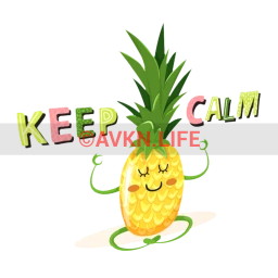 "Keep Calm" Pineapple Sticker