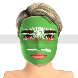 Saudi Arabian Flag Facepaint