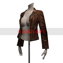 Brown Punk Leather Jacket 