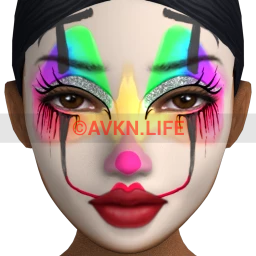 Cosmos Colourful Clown Facepaint