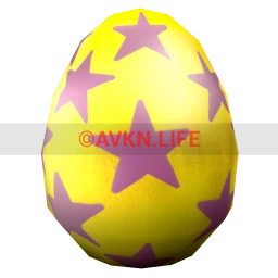 Cosmos Easter Egg Statue - Yellow Stars