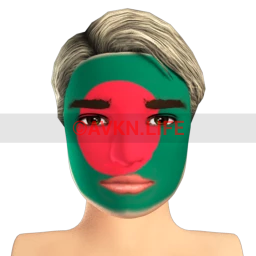 Bangladesh Flag Facepaint