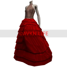 Crimson Flame Rococo Dress