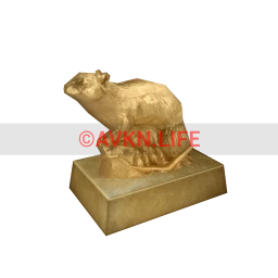 Golden Rat Statue