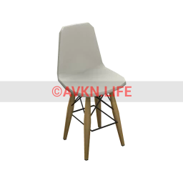 Pyramid Bar Stool In White 