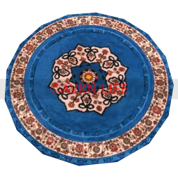 Blue Minaret Round Rug