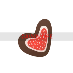 Heart Cookie Sticker (Red)