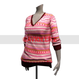 Festive V-Neck Jumper - Star