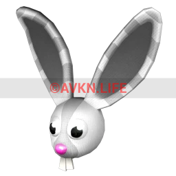 Easter Bunny Head Mask (White)