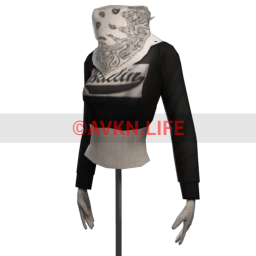 Hoodie with Bandana Mask - White