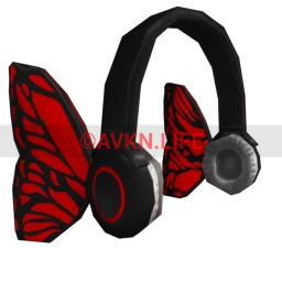 Emboss Ruby Butterfly Headphones