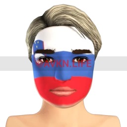 Slovenian Flag Facepaint