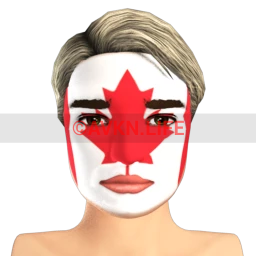 Canadian Flag Facepaint