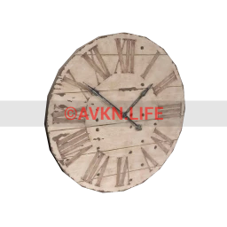 Aged Wooden Wall Clock