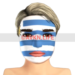 Uruguayan Flag Facepaint