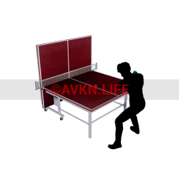 LOFT Solo-Practice Ping Pong Table - Interactive (Red)