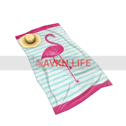 Summer Flamingo Beach Towel