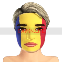 Romanian Flag Facepaint