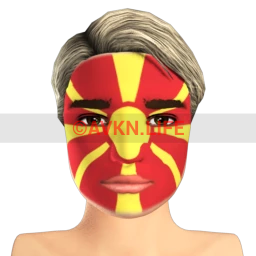 Macedonian Flag Facepaint