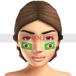 Brazilian Flag Facepaint