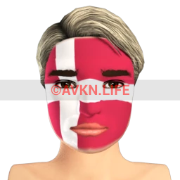 Danish Flag Facepaint