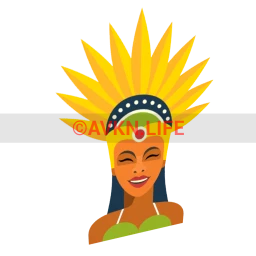 Brazil Headdress Sticker