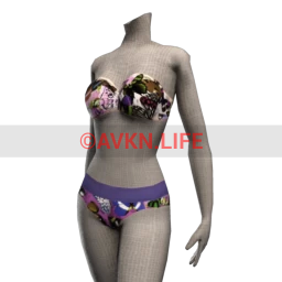 Bastet Bandeau Bikini - Lavender Butterflies