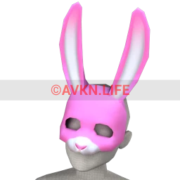 Easter Bunny Half-Mask (Pink)