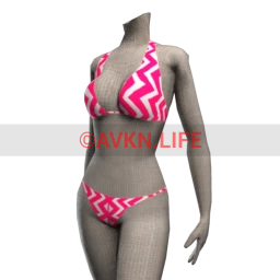 Anahita Bikini - Hot Pink Chevron