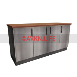 Stainless Steel Kitchen Triple Cupboard