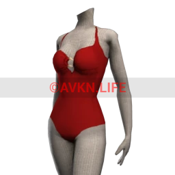 Nix Ring Detail Swimsuit - Red