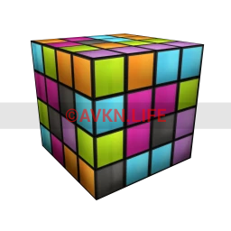 Neon Puzzle Cube