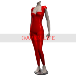 Secrets Mistress Latex Catsuit - Red