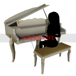 Baroque Marais Grand Piano - Light - Interactive