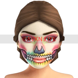 Cosmos Rainbow Skull Facepaint