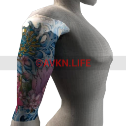 Koi Pond Upper Sleeve Tattoo