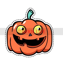 Creepy Pumpkin Sticker