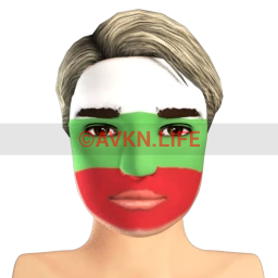 Bulgarian Flag Facepaint