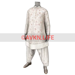 Mondial White Rain Kurta