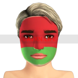 Belarusian Flag Facepaint